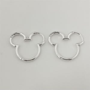 pandora mickey mouse silhouette hoop earrings