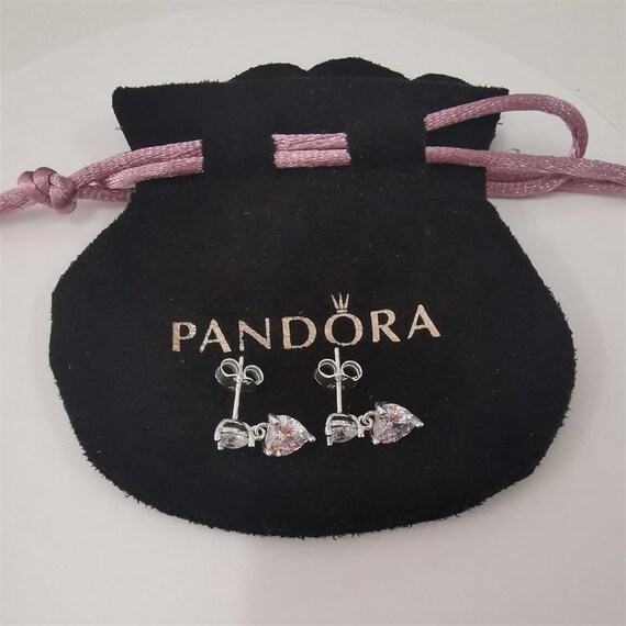 PANDORA ダブルハートスパークリングスタッドピアス ダブル ハート スパークリング スタッド ピアス（ピアス（両耳用
