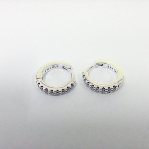pandora sparkling huggie hoop earrings silver ale s925