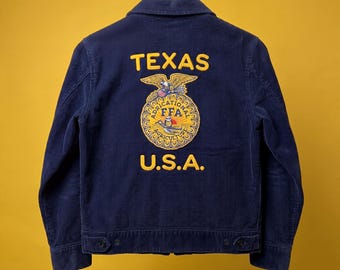 60s Vintage FFA Vacational Agriculture Corduroy Jacket - Size 40
