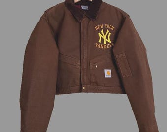 Chaqueta Carhartt vintage de los New York Yankees, ropa de trabajo, de algodón, estilo urbano.
