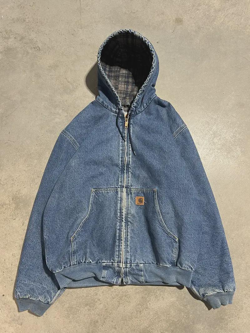 Carhartt Active Jacket Denim - Etsy Canada