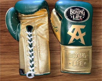 maßgeschneiderte Canelo Handmade No Boxing Life Boxhandschuhe | mit Logo | Rindsleder