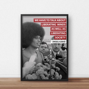 Angela Davis Inspirational Quote Poster - Digital Print