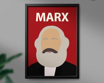 Karl Marx Portrait Print: Socialist Philosophy Wall Art (Digital Download)