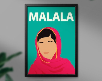 Malala Yousafzai Portrait Print: Inspirational Home Decor (Digital Download)