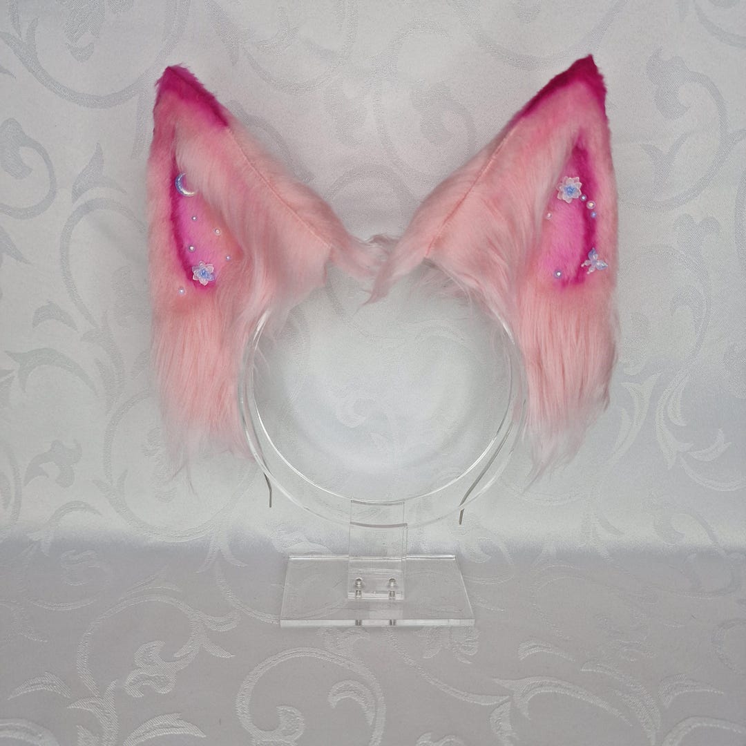 Pink Rox Cosplay Ears, Fox Ears, Pink Fox Ears, Fox Ears, Convention, Animal ...