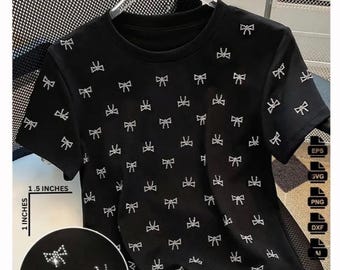 Modelo de strass de borboleta: design de camisa feminina (download digital, tamanho SS10)