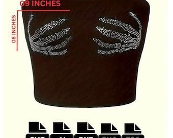 Design de mãos de esqueleto com strass: download digital SS10 SVG