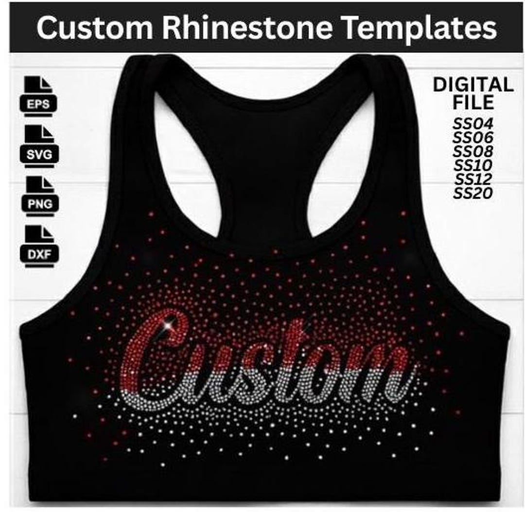 Custom Rhinestone Template Custom Rhinestone Pattern Templates on Demand All Sizes & Dimensions ...