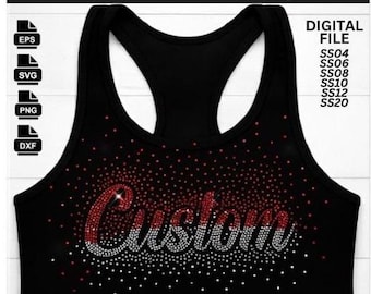 Custom Rhinestone Pattern Templates on Demand All Sizes & Dimensions ( Svg Png Dxf )