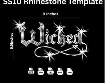 Design de fantasma de strass perverso: fonte de Halloween (SVG, PNG, download digital)
