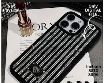 Padrão de strass para todas as capas de iPhone SS10 SS06 - Arquivos digitais para download instantâneo (não é um produto físico)