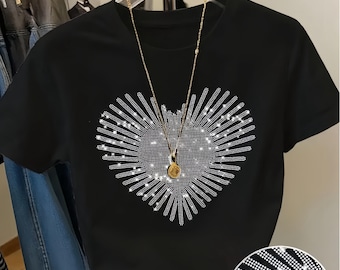 Modello di strass a forma di cuore SS10 per Cricut Svg Dxf Eps Png Ai