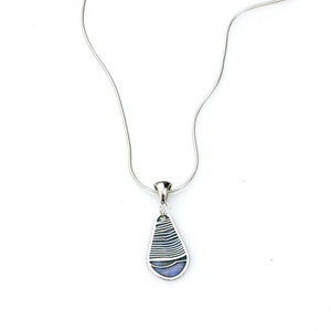 Halskette mit Anhänger aus Sterlingsilber mit Natur-Motiv