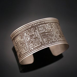 Nine Muses Cuff Bracelet of New Orleans Historical Map image 3