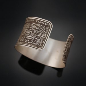 Nine Muses Cuff Bracelet of New Orleans Historical Map image 5