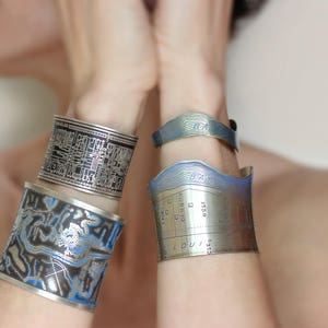 Nine Muses Cuff Bracelet of New Orleans Historical Map image 2