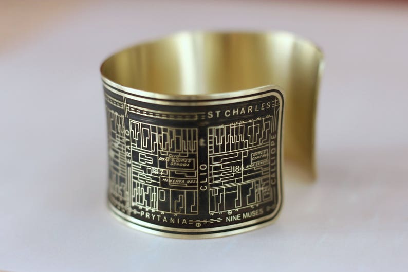Nine Muses Cuff Bracelet of New Orleans Historical Map image 8