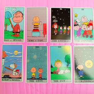 50% ZNIŻKI DZIŚ - Talia kart tarota Peanuts - Rzadka i zapieczętowana | Z udziałem Snoopy'ego i Charliego Browna