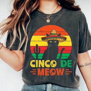 Grappige Cinco de Mayo Cat Shirt Design - Cinco de Mayo PNG SVG – Fiesta Clipart – Hilarische Mexicaanse viering digitale download