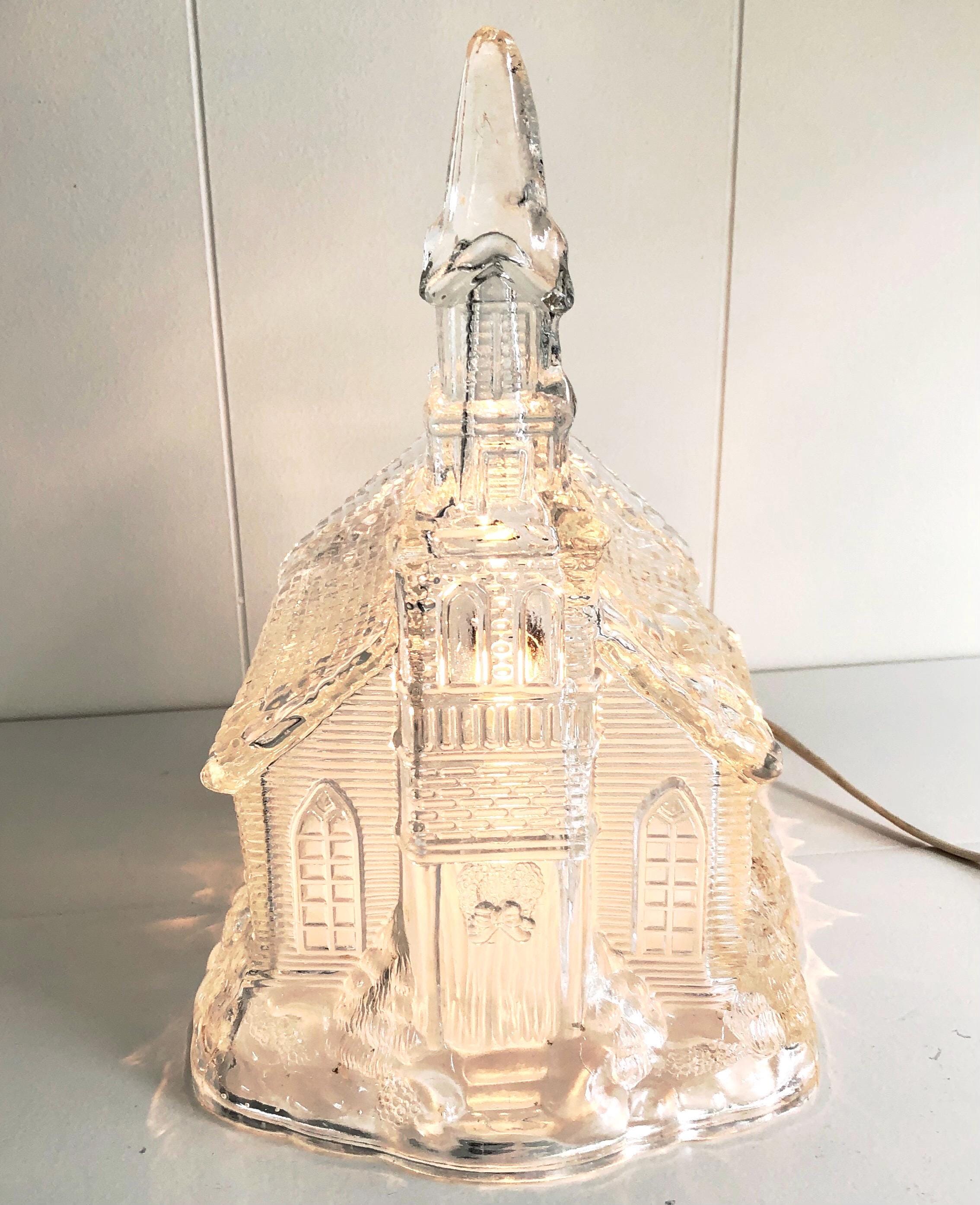 【 】Church Light　置物　チャーチライト Church Light 置物 チャーチライト LIGHTED CERAMIC CHURCH WITH