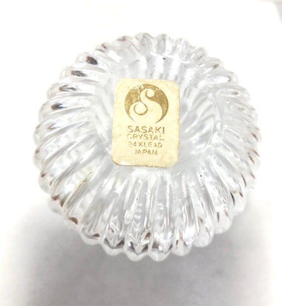 Vintage Sasaki Crystal Perfume Bottle With Froste… - image 8