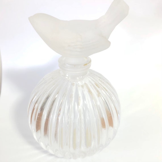 Vintage Sasaki Crystal Perfume Bottle With Froste… - image 4