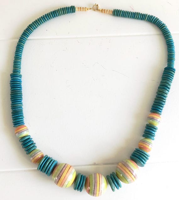 Vintage Southwestern Style Chunky Turquoise Blue … - image 1