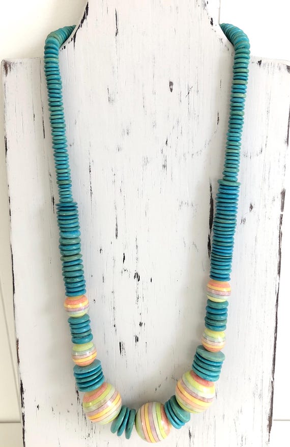 Vintage Southwestern Style Chunky Turquoise Blue … - image 2
