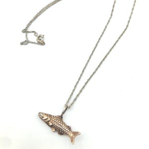 Sterling Silver Fish Charm Necklace