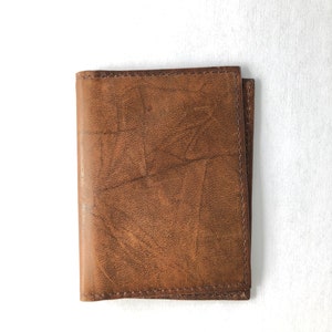 Billetera delgada vintage, billetera vintage, tarjetero de cuero, estuche para fotos, porta licencia