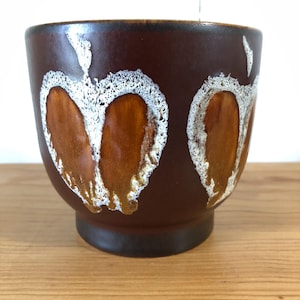 Vintage Mid Century Art Pottery Planter With Apples Design