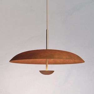 1950s Mid Century Vintage Rusted Brass Modern Style Sputnik Chandelier/ Kalmar Stilnovo Style/ Modern Brass Chandelier Italian Chandelier