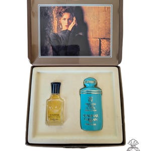 1990s Vintage Shalimar Gift Box - Bodylotion & Parfum de Toilette Minitiatures, Rare