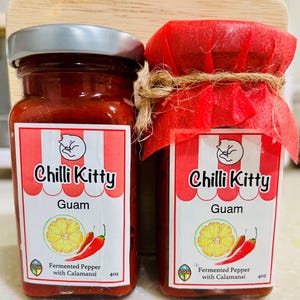 Guam Pepper Sauce with Calamansi – Fermented Hot Pepper Condiment – Denanche – Spicy Gift – 1 Bottle