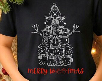 Feliz Navidad SVG PNG, Camiseta navideña para perro PNG, Perro divertido Navidad PNG, Regalo para amantes de los perros, Camiseta navideña, Silueta de Cricut (Descarga digital)