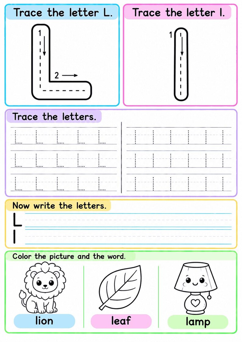 Alphabet Tracing Worksheets for Preschool Kids, ABC Writing Practice ...