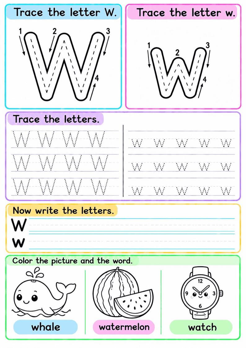 Alphabet Tracing Worksheets for Preschool Kids, ABC Writing Practice ...