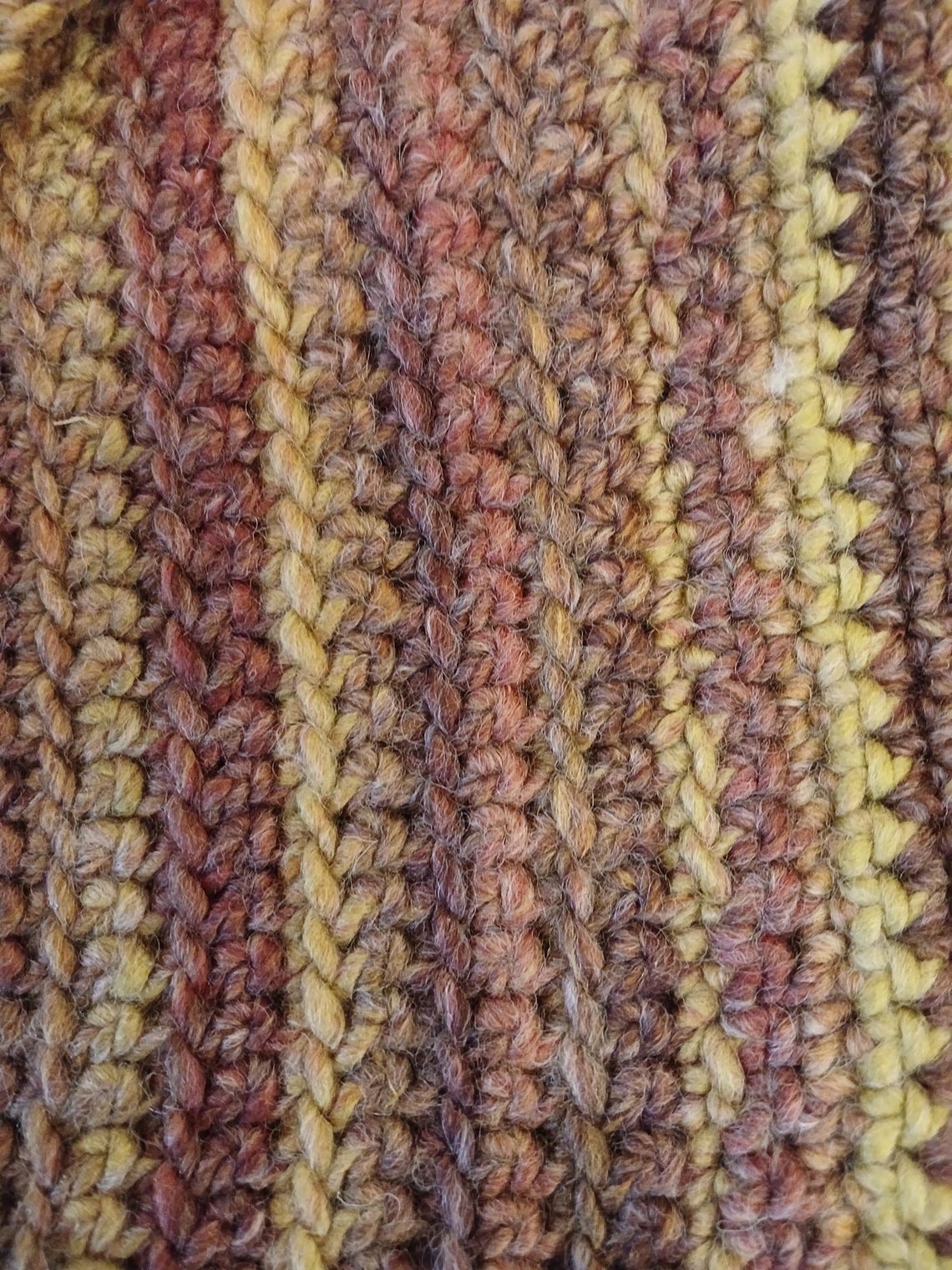 Wool Blend Crochet Winter Scarf - Etsy