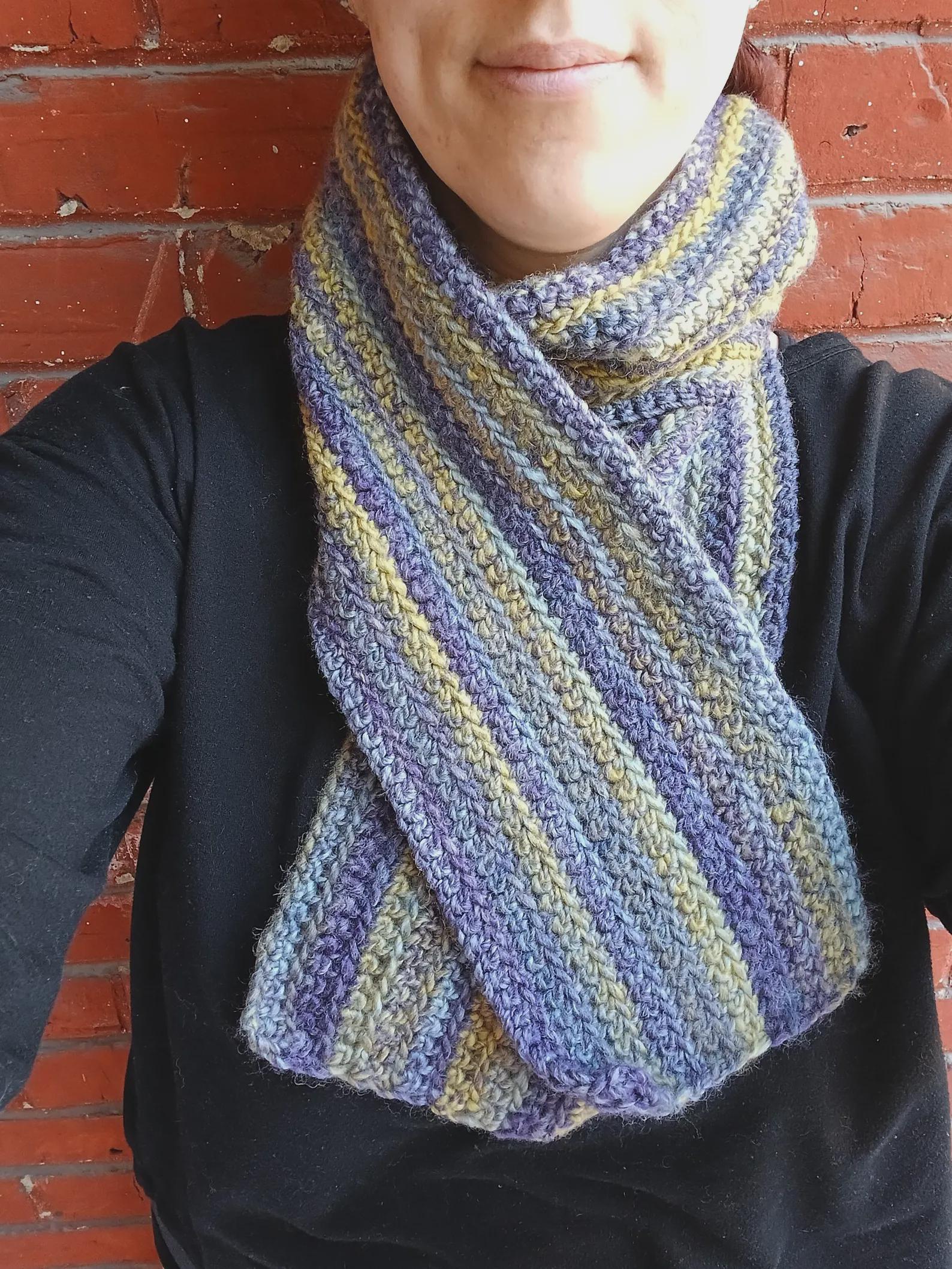 Wool Blend Crochet Winter Scarf - Etsy