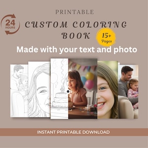 Custom Coloring Book – Personalized Kids Coloring Birthday activity - Party Favors and Gift (Digital Download)