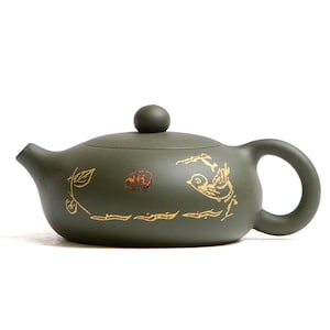 Teapot Bian Xi Shi (Lu Ni) &quot;Sparrow on a Branch&quot; Ceramic teapot, Clay products, yixing teapot