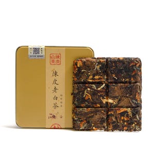 Weißer Tee ""Gong Mei mit Mandarinenschale"" in Metallbox, leckerer Tee."