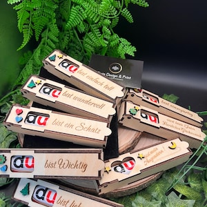 Caja de regalo de madera Duplo: embalaje Duplo personalizado de contrachapado de álamo, una pequeña muestra de agradecimiento, idea de regalo para colegas y amigos.