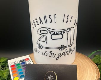 Lámpara de mesa LED con función de cambio de color | Luz ambiental inalámbrica para jardín, balcón y camping | Algunos modelos incluyen control remoto. Personalizable.