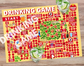 Druckbares Trinkspiel: Gesellschaftsspiel für Erwachsene (PDF- und PNG-Dateien)