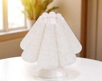 Pleated Fabric Lamp Shade – Cream Retro Lampshade for Table Lamps, Floor Lamps, Wall Sconces & Chandeliers | Classic Home Lighting Decor