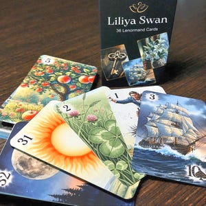 Lenormand deck for beginners, 36 cards with meanings, easy learning oracle deck