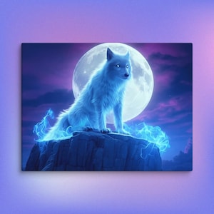 Lunar Howl Canvas Print
